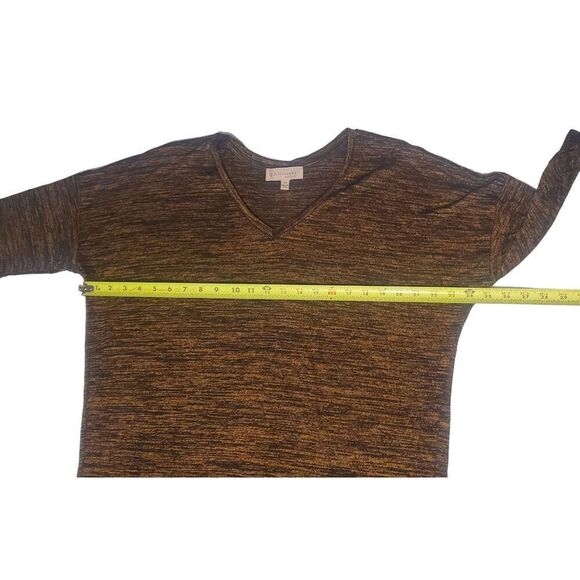 Philosophy Casusl Or Business Casual  Half Sleeve Stretchy Copper And Black V Ne - Picture 6 of 6